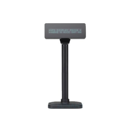 A Point of Sale (POS) customer display pole